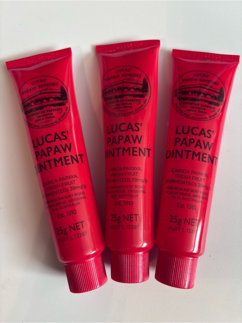 3 Tubes of Lucas Papaw Ointment 25g - Made in Australia - Free Fast Shipping